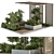 Urban Oasis Bench: Set 26 3D model small image 1