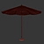 Black & Green Parasol: Stylish Shade Solution 3D model small image 3