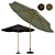 Black & Green Parasol: Stylish Shade Solution 3D model small image 4