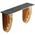 Elegant Stripe Art Console 3D model small image 1