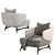 Modern Aries Armchair: Sleek Design, Multiple Colors 3D model small image 3