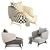 Modern Aries Armchair: Sleek Design, Multiple Colors 3D model small image 4