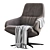 2017 Aston Club Arper Armchair: Modern Elegance for Your Space 3D model small image 4