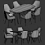 Elegant Dining Set for Versatile Use 3D model small image 4