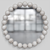 Elegant Pearl Mirror: Light Bronze & Alabaster Marble 3D model small image 1