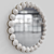 Elegant Pearl Mirror: Light Bronze & Alabaster Marble 3D model small image 2