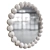 Elegant Pearl Mirror: Light Bronze & Alabaster Marble 3D model small image 11