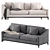 Luxury Italia Sofa: Corleone Collection 3D model small image 5