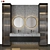 Elegant Black Marble Bathroom 3D model small image 1