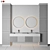 Elegant Black Marble Bathroom 3D model small image 2
