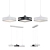 Sleek Nordic LED Chandelier 3D model small image 1