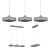 Sleek Nordic LED Chandelier 3D model small image 2