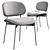 Elegant Luz Upholstered Chair 3D model small image 6