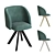 Millie Swivel Rodeo OM: Sleek and Comfortable Chair with Metal Legs 3D model small image 1