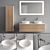 Duravit White Tulip Vanity Set 3D model small image 1