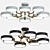 Elegant Lumen Lux Ceiling Chandelier 3D model small image 1