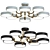 Elegant Lumen Lux Ceiling Chandelier 3D model small image 4