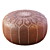 Vintage Moroccan Round Pouf: Elegant and Timeless 3D model small image 4