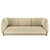 Light Grey Fabric Sofa with Dense Foam Padding 3D model small image 2