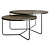 Minimalist Steel Coffee Table Set 3D model small image 1