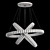 Elegant Citilux Eletto Olimpia Chandelier 3D model small image 3