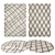 Versatile Set of 8 Modern Rugs 3D model small image 1