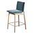 Sleek Upholstered Embrace Chair 3D model small image 1
