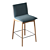 Sleek Upholstered Embrace Chair 3D model small image 2