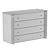 CB2 Blackened Wood Dresser 3D model small image 3