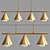 Luminaire Collection: JENSY Slatted Brass Shades 3D model small image 2