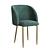 Milli Metal Light OM: Stylish and Comfortable Chair with Metal Legs 3D model small image 2