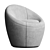 Elegant Swivel Armchair: Perfect for Any Space 3D model small image 3