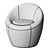 Elegant Swivel Armchair: Perfect for Any Space 3D model small image 4