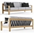 Gloster LOOP 3-Seater Sofa: Contemporary Elegance for Your Home 3D model small image 1