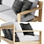 Gloster LOOP 3-Seater Sofa: Contemporary Elegance for Your Home 3D model small image 2