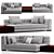 Elegant Minotti Blazer Sofa 3D model small image 1