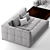 Elegant Minotti Blazer Sofa 3D model small image 2