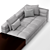 Elegant Minotti Blazer Sofa 3D model small image 3