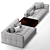 Elegant Minotti Blazer Sofa 3D model small image 4