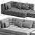 Elegant Minotti Blazer Sofa 3D model small image 5