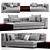 Elegant Minotti Blazer Sofa 3D model small image 6