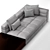 Elegant Minotti Blazer Sofa 3D model small image 8