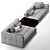 Elegant Minotti Blazer Sofa 3D model small image 9