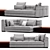 Elegant Minotti Blazer Sofa 3D model small image 11