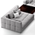 Elegant Minotti Blazer Sofa 3D model small image 13