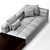 Elegant Minotti Blazer Sofa 3D model small image 14