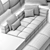 Elegant Minotti Blazer Sofa 3D model small image 22