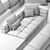 Elegant Minotti Blazer Sofa 3D model small image 24