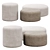 Folk Pouf Collection: Stylish, Cozy Seating 3D model small image 1