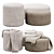 Folk Pouf Collection: Stylish, Cozy Seating 3D model small image 2